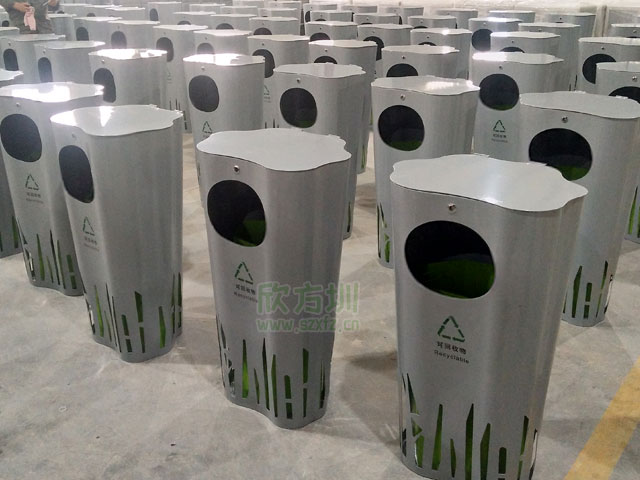 創(chuàng)意異形金屬垃圾桶欣方圳工廠(chǎng)生產(chǎn)圖