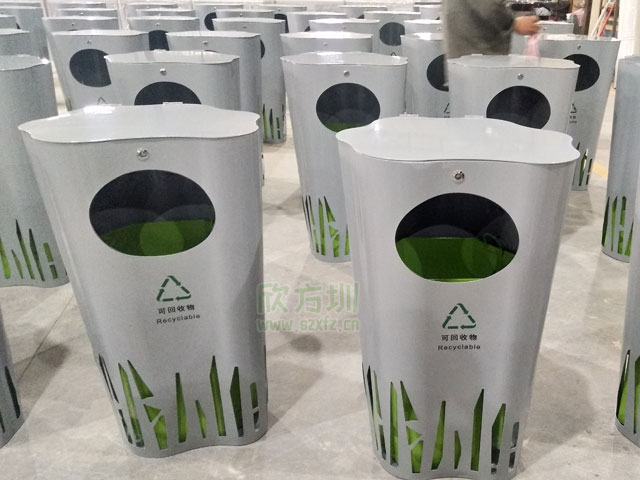 創(chuàng)意異形金屬垃圾桶欣方圳工廠(chǎng)生產(chǎn)圖