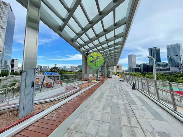 不銹鋼花池坐凳美化深圳前?？缃止珗@G9天橋城市戶外景觀
